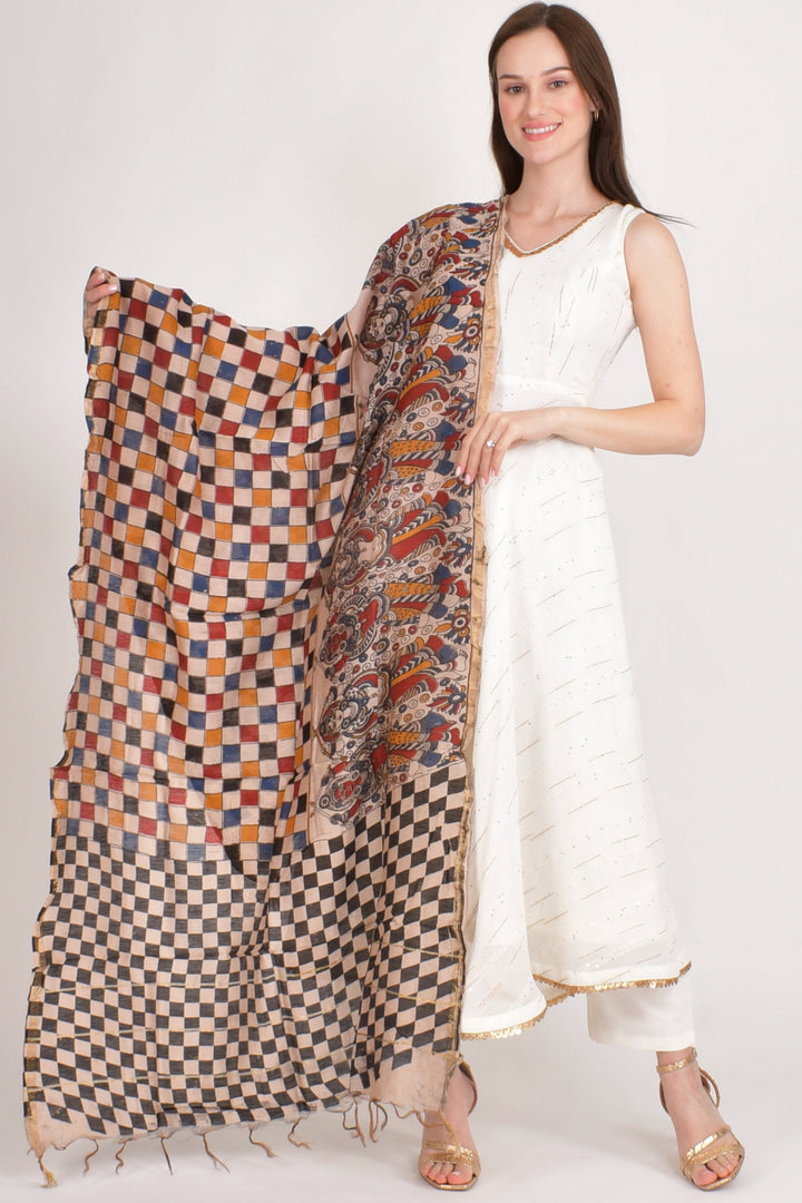 Yamini Brown Dupatta - Raas