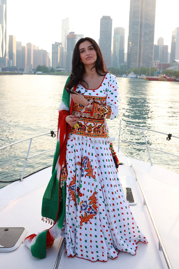 Zehra Bandhani Kutchi Chaniya Choli Set - Raas