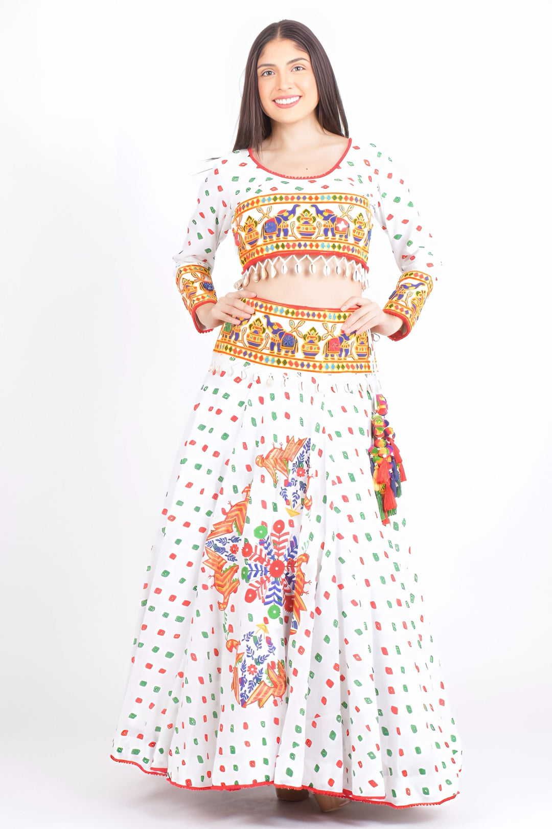 Zehra Bandhani Kutchi Chaniya Choli Set - Raas