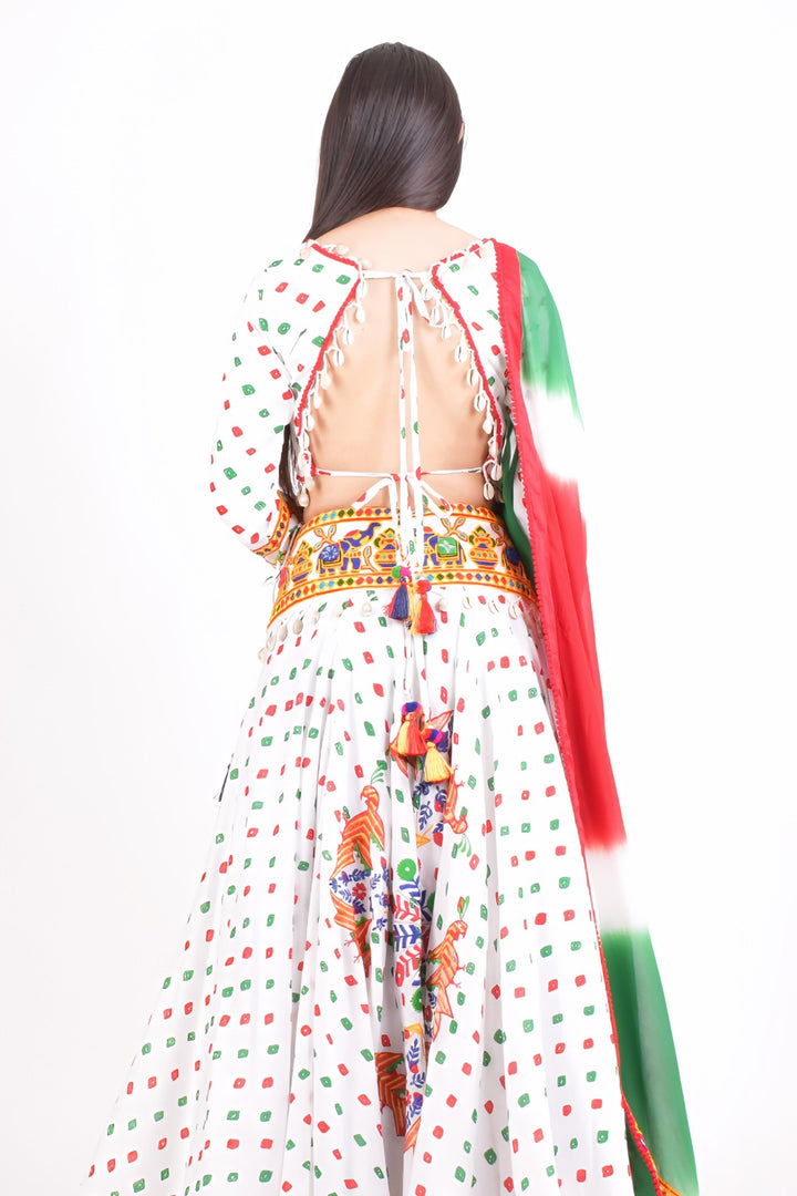 Zehra Bandhani Kutchi Chaniya Choli Set - Raas