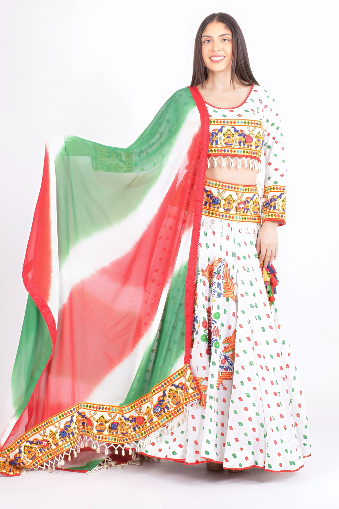 Zehra Bandhani Kutchi Chaniya Choli Set - Raas