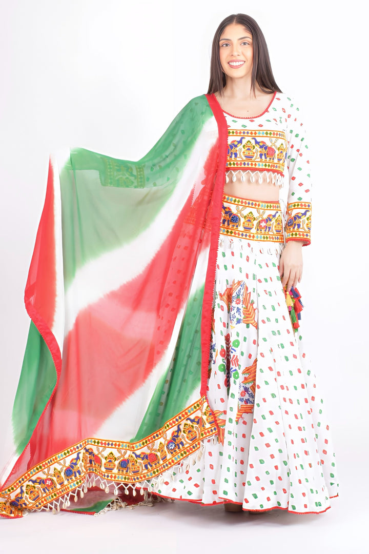 Zehra Bandhani Kutchi Chaniya Choli Set - Raas