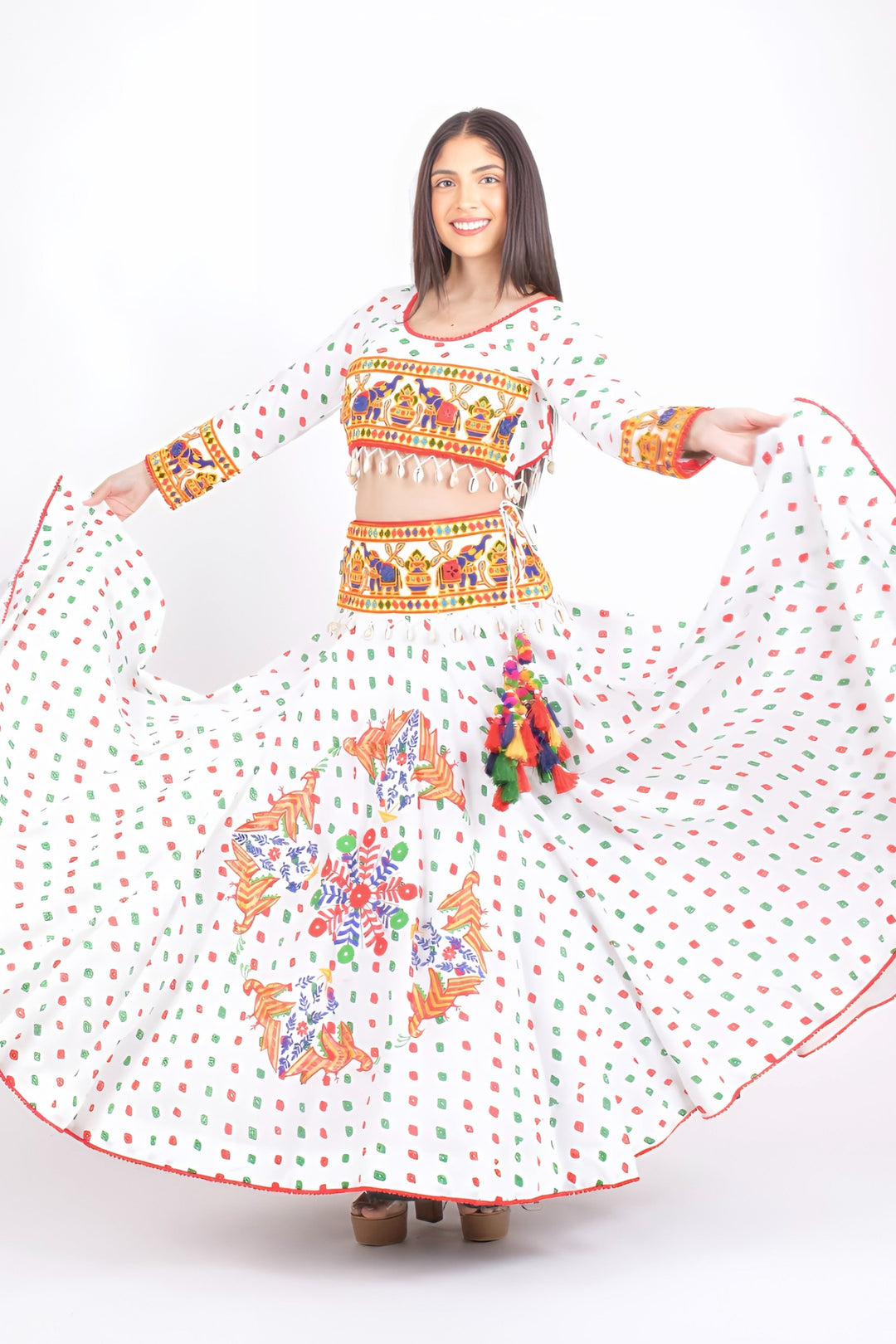 Zehra Bandhani Kutchi Chaniya Choli Set - Raas