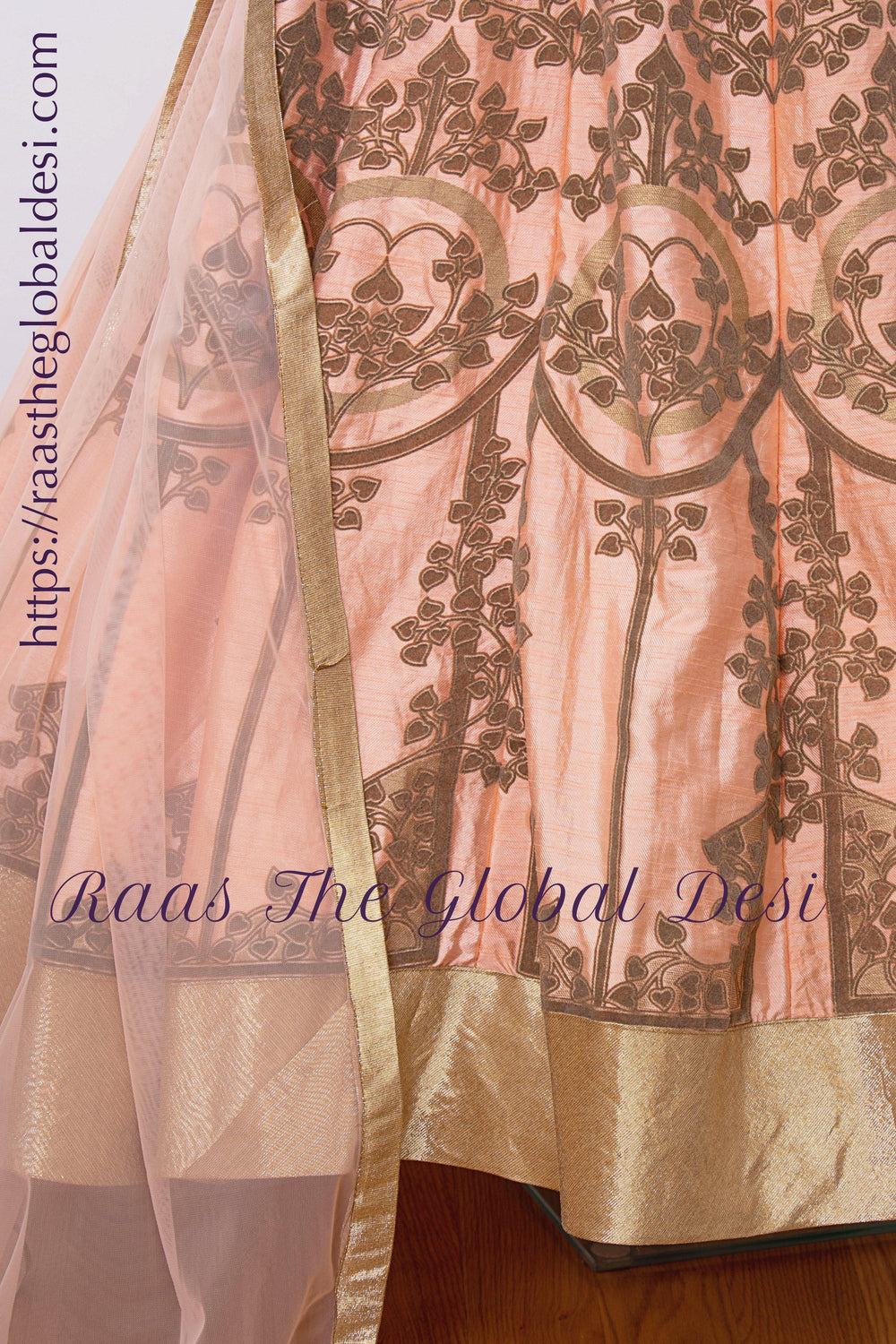 Artemisia Peach Long Dress ANARKALI & GOWN RAAS