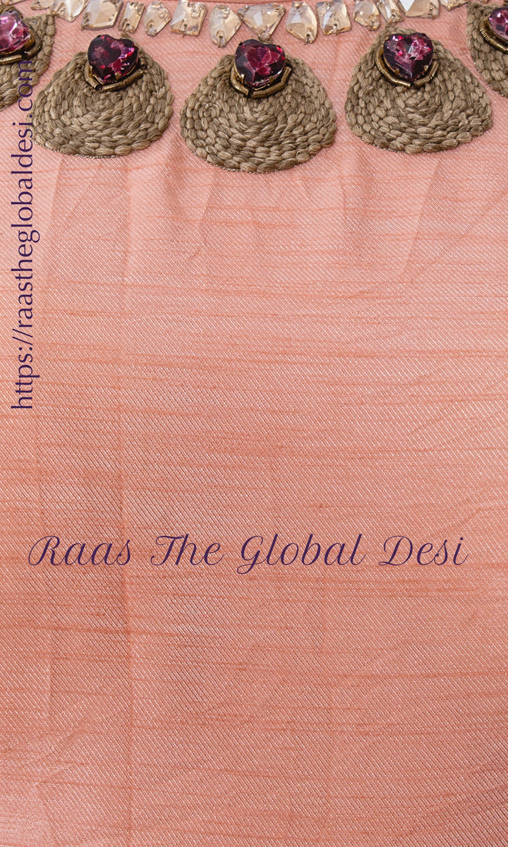 Artemisia Peach Long Dress-Raas USA