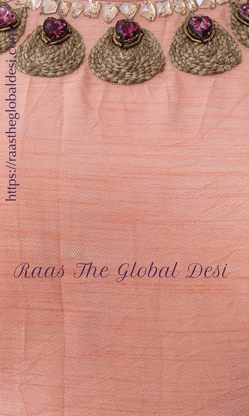 Artemisia Peach Long Dress ANARKALI & GOWN RAAS