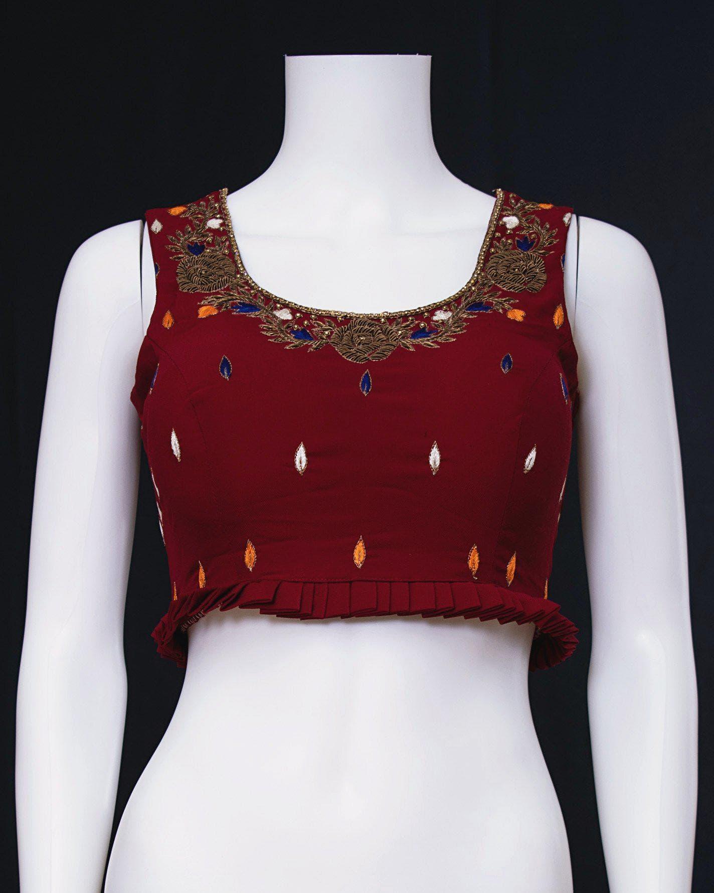 maroon saree blouse online USA | saree blouse – Raas