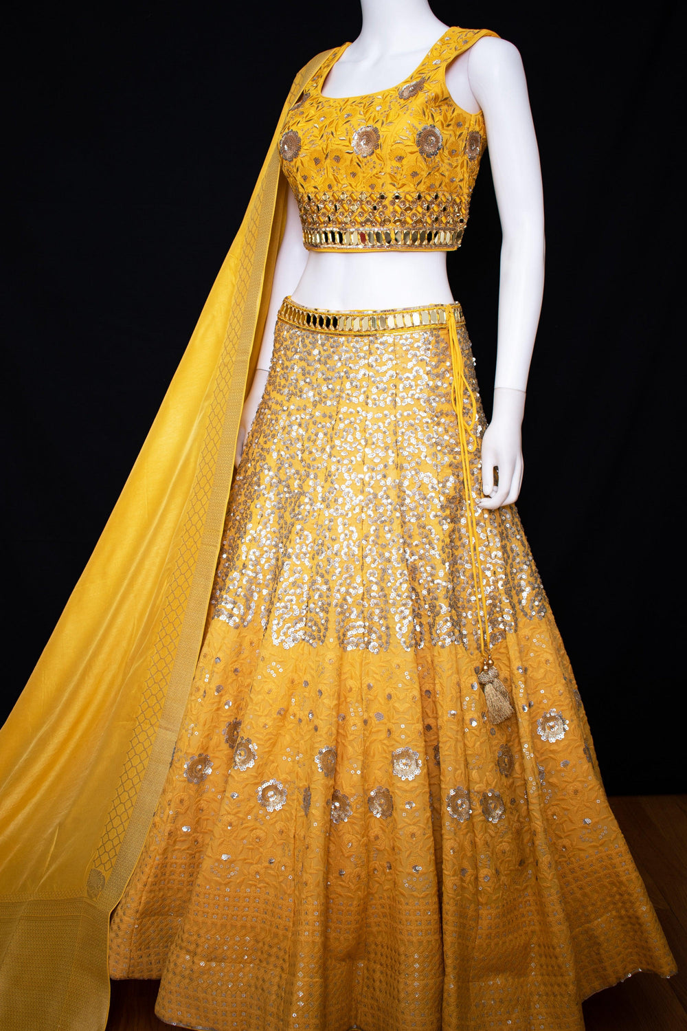 CC3514 Yellow Lehenga wedding lehengas RAAS