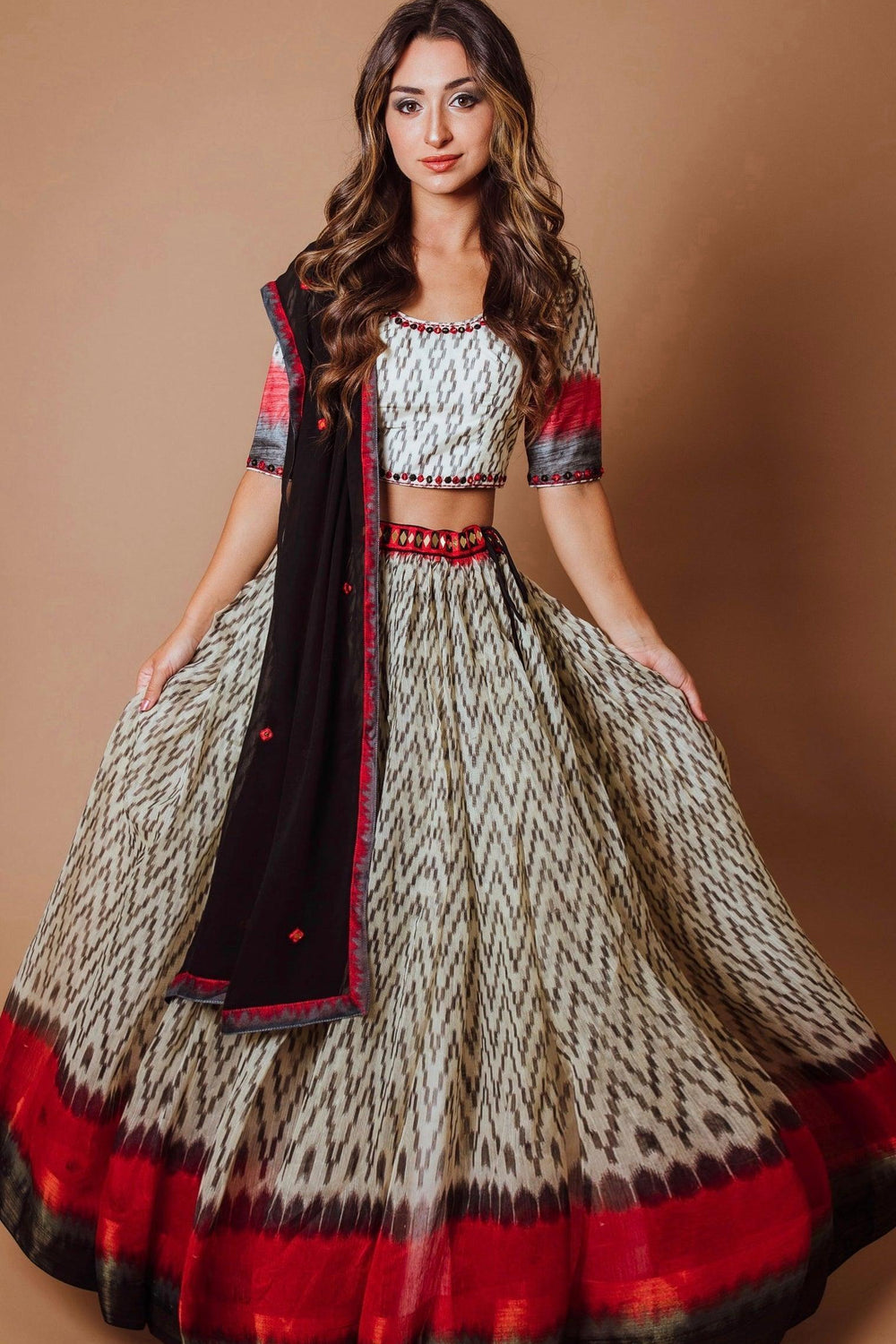 Chaniya Choli Set with Hand Embroidered Blouse Chaniya choli RAAS