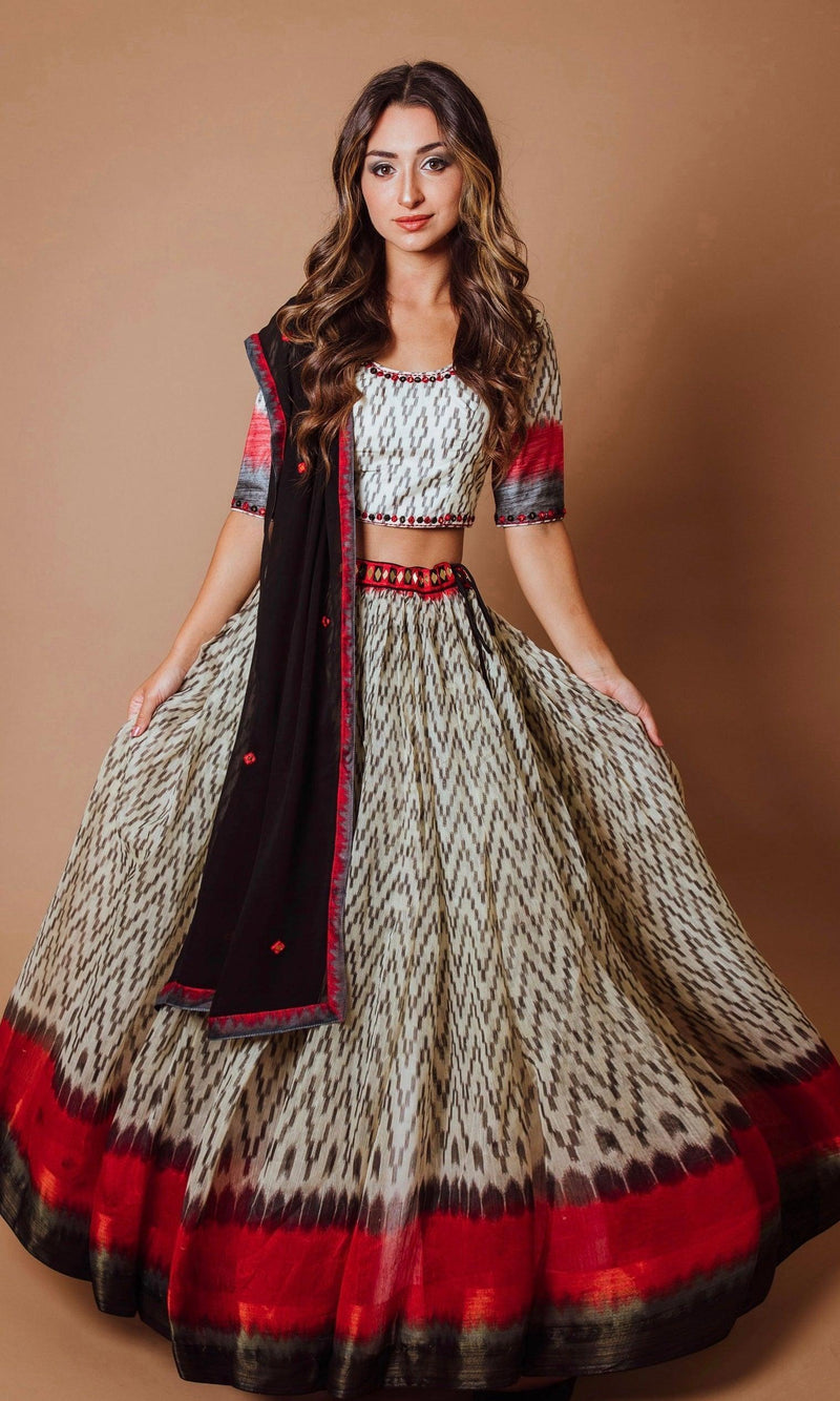 Chaniya Choli Set with Hand Embroidered Blouse Chaniya choli RAAS
