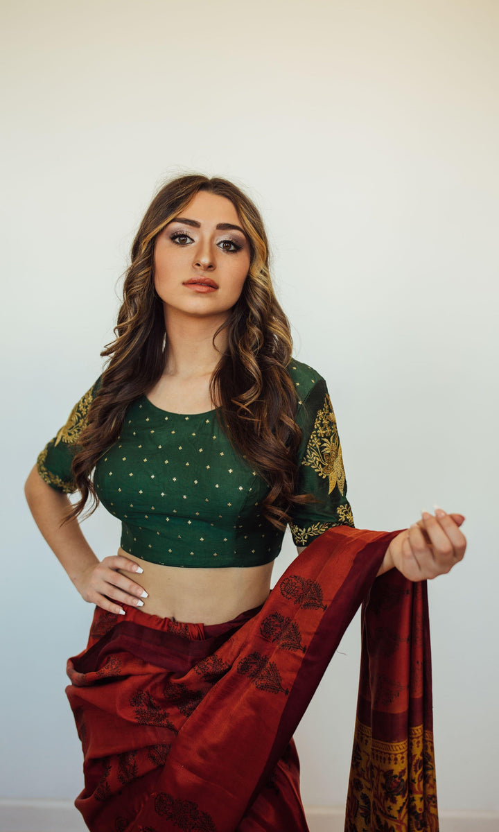 Floral Embroidered Blouse-Raas USA