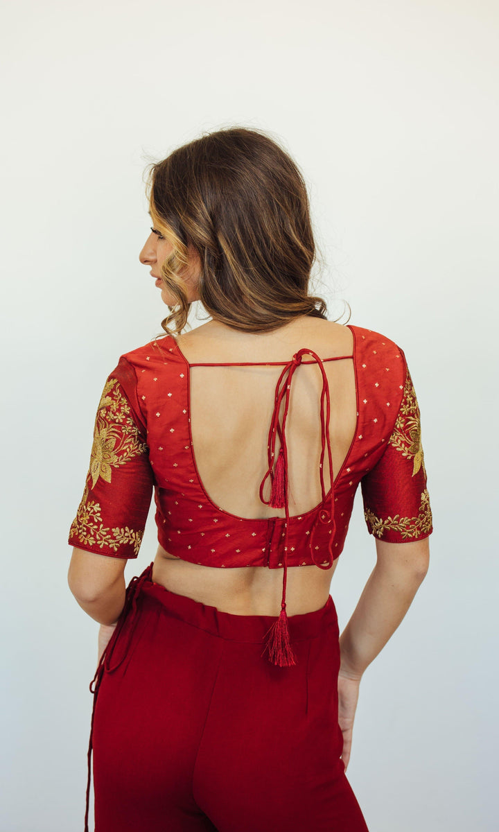 Floral Embroidered Blouse-Raas USA