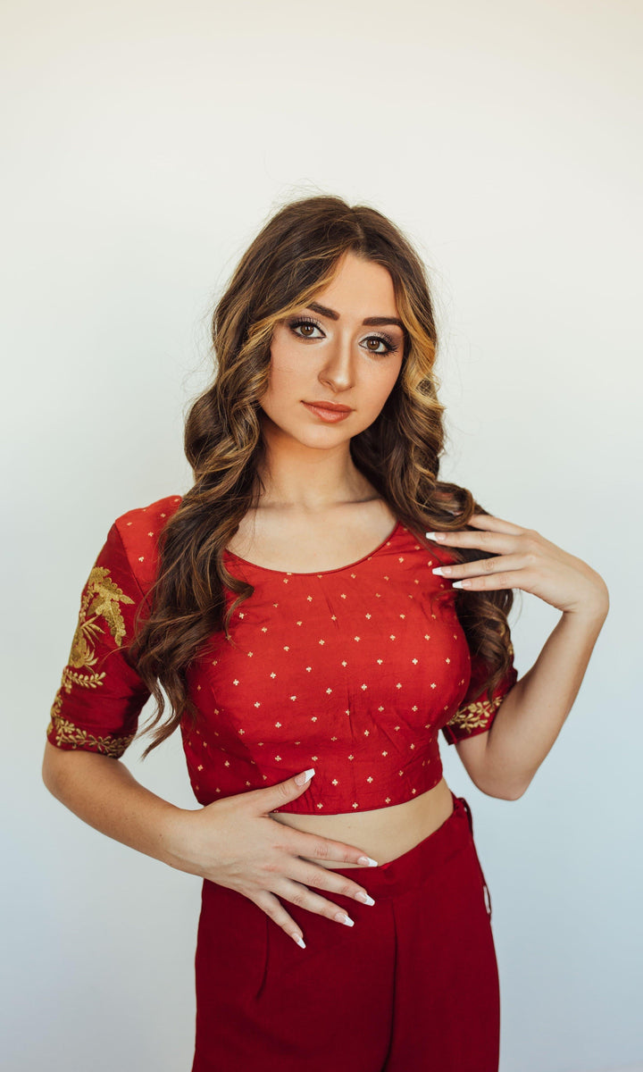 Floral Embroidered Blouse-Raas USA