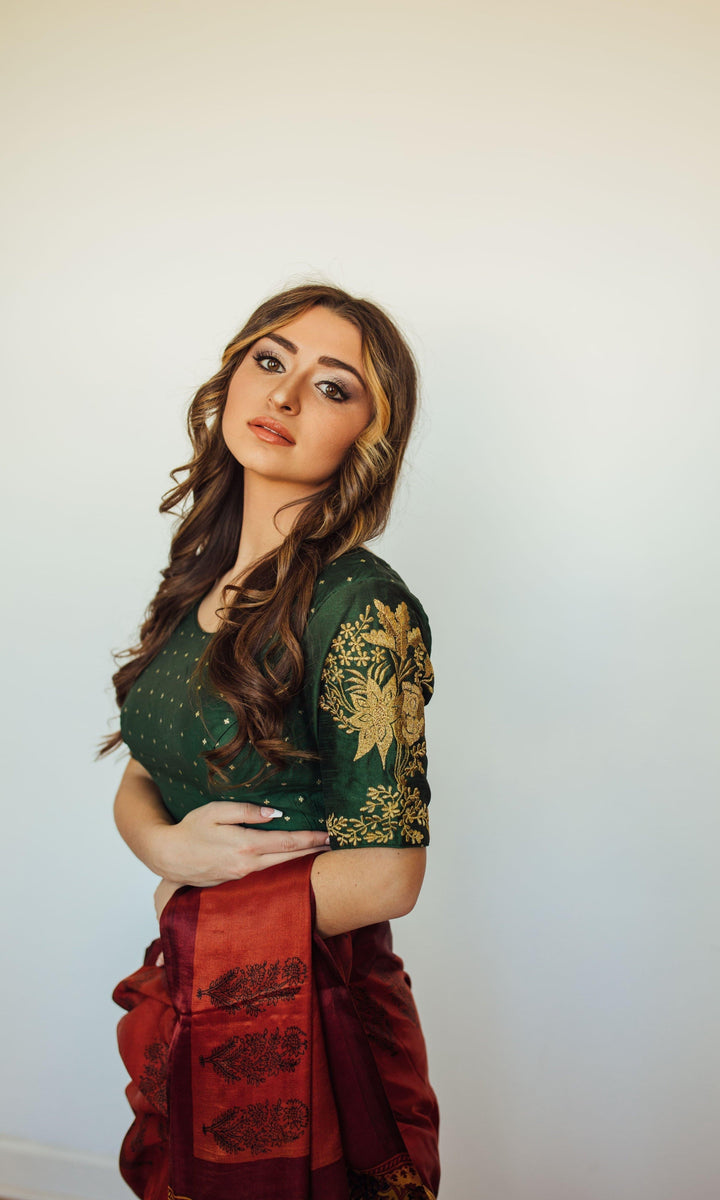 Floral Embroidered Blouse-Raas USA