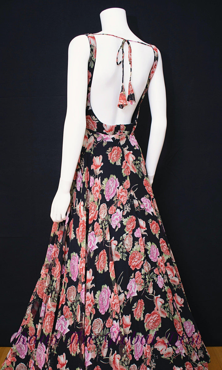 Floral Printed Long Dress-Raas USA
