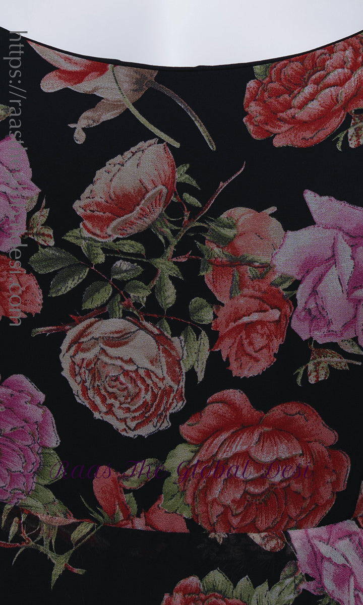 Floral Printed Long Dress-Raas USA