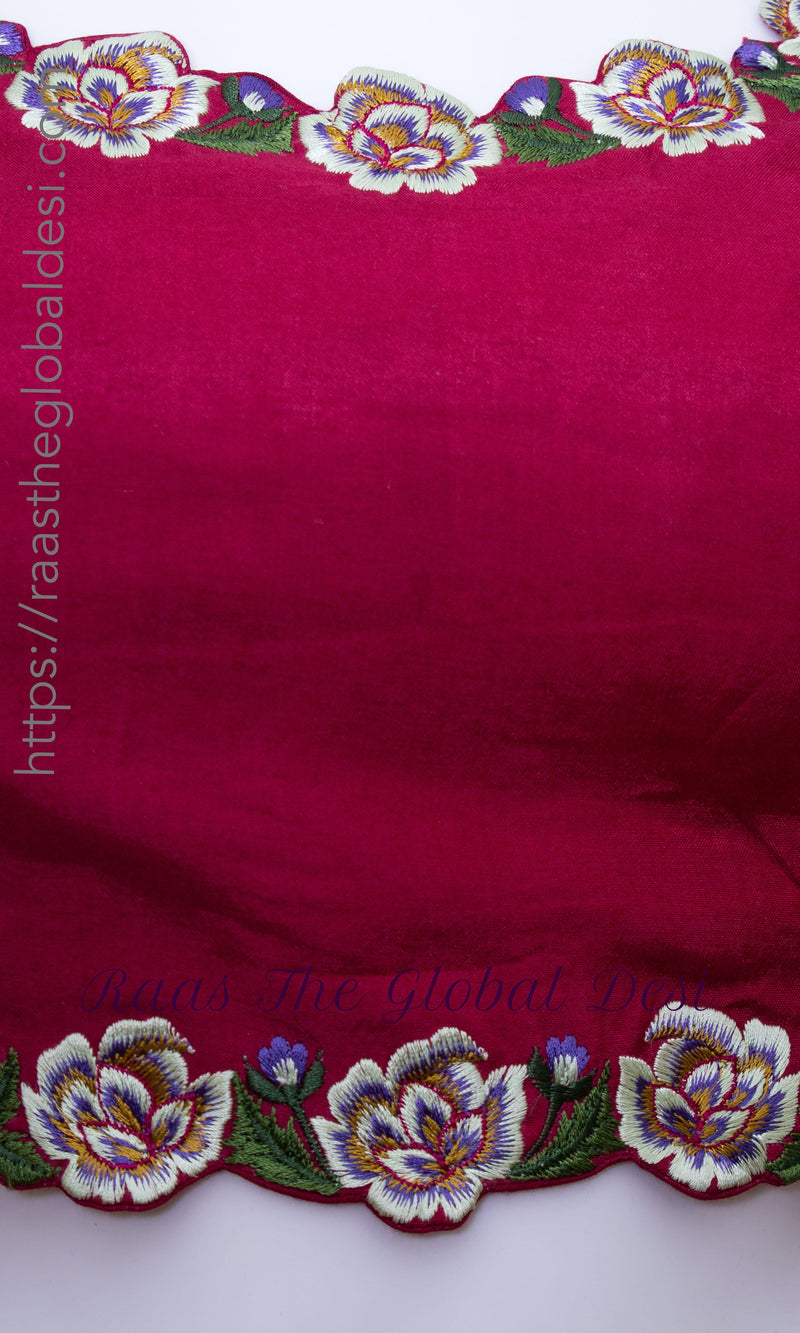 Floral Red and Pista Green Lehenga Choli Set-[mehendi outfit]-Raas