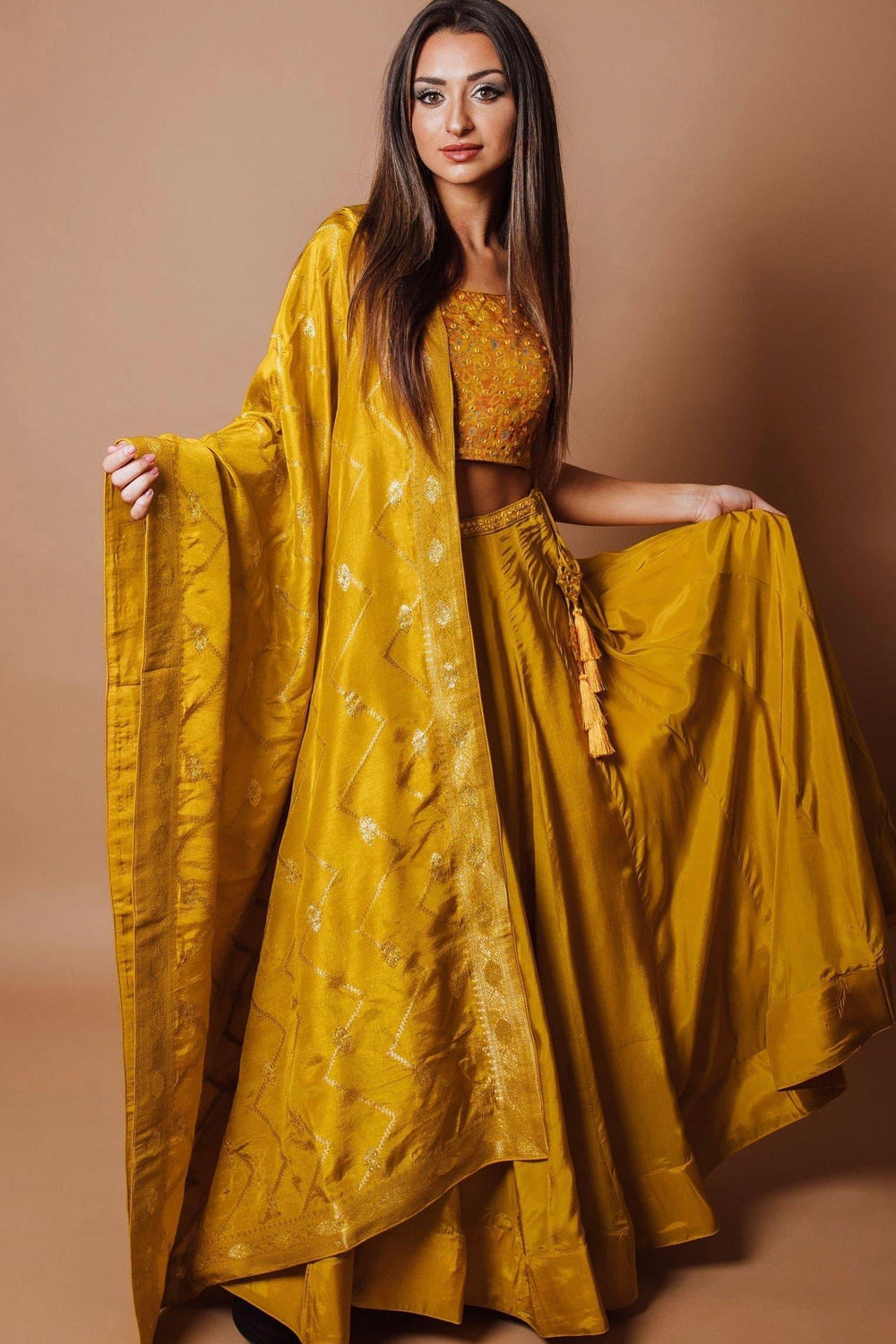 Haldi Yellow Lehenga Choli Set-[haldi_outfit]-Raas