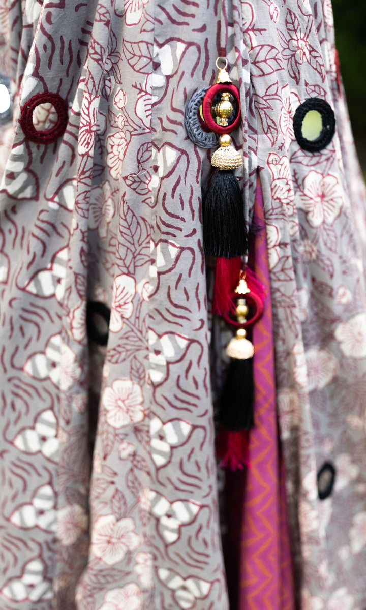 Hand Embroidered Multicolor Chaniya Choli Set-Raas USA