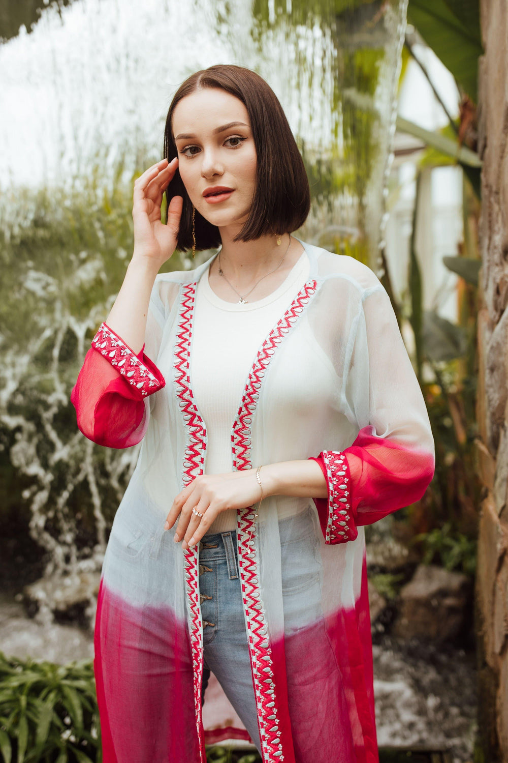 Kary Shaded Embroidered Duster DUSTER RAAS