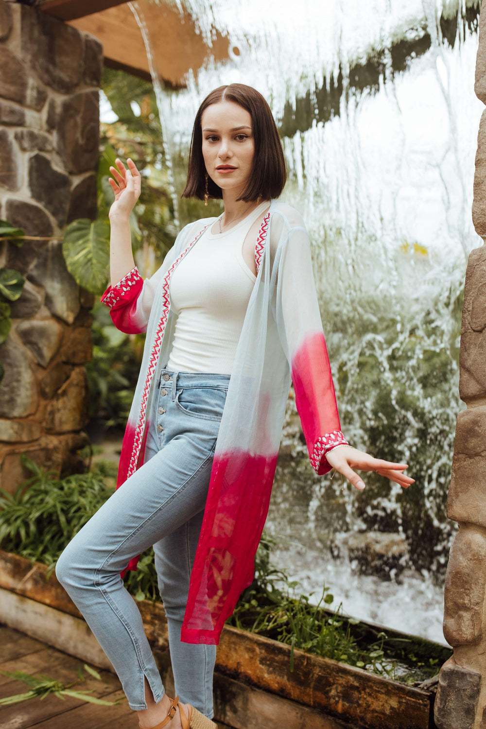 Kary Shaded Embroidered Duster DUSTER RAAS