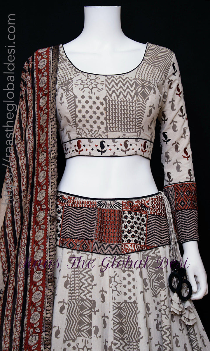 Lehenga Choli Set-[mehendi outfit]-Raas