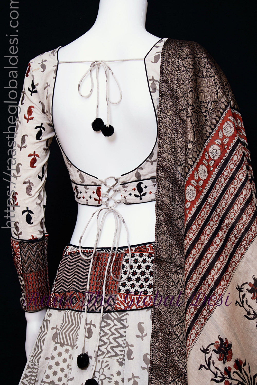 Lehenga Choli Set-[mehendi outfit]-Raas