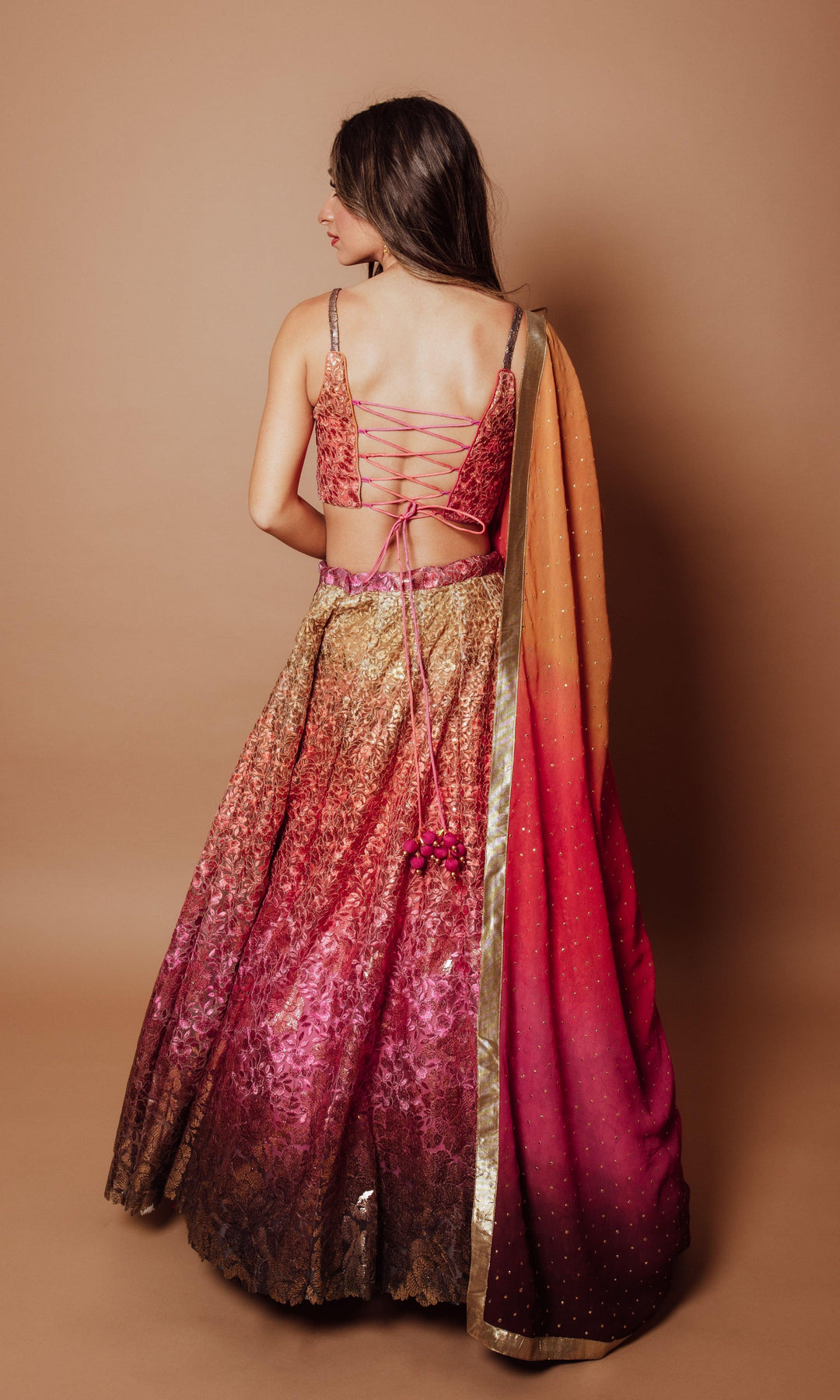 Multi Color Lehenga Choli Set-Raas USA