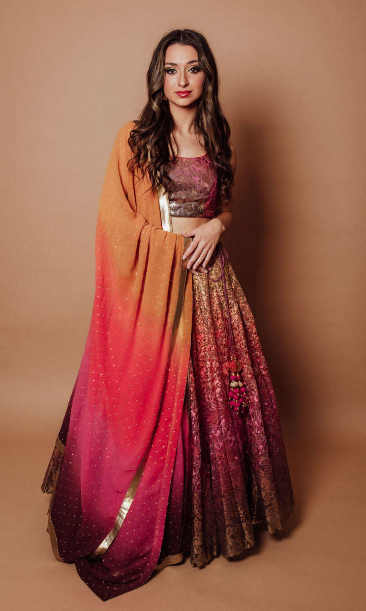 Multi Color Lehenga Choli Set-Raas USA