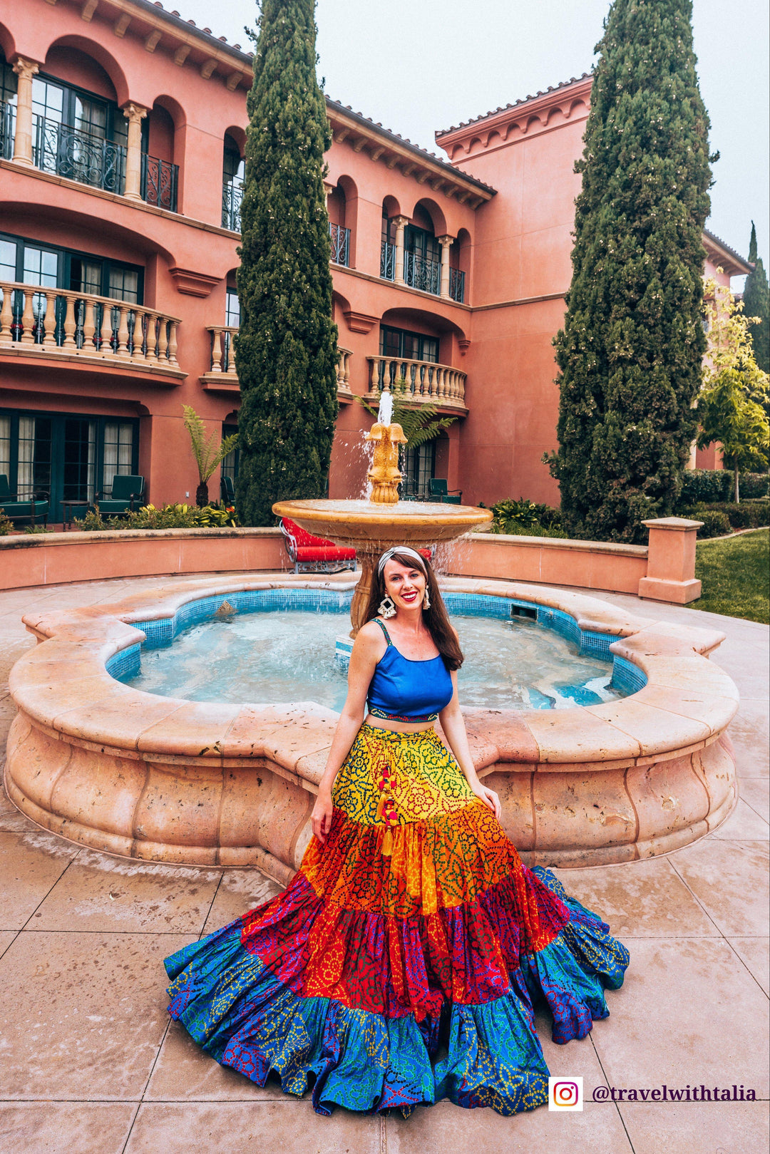 Multi Tropical Tiered Chaniya Choli-[comfort-first-design]-[lightweight]-Raas