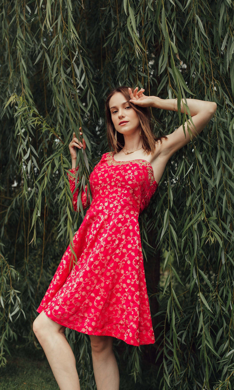 Pink One Shoulder Dress dresses RAAS