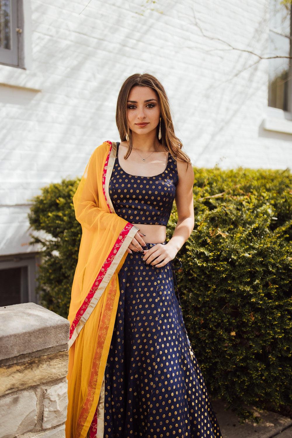 Sharara Lehenga Choli Set-[mehendi outfit]-Raas