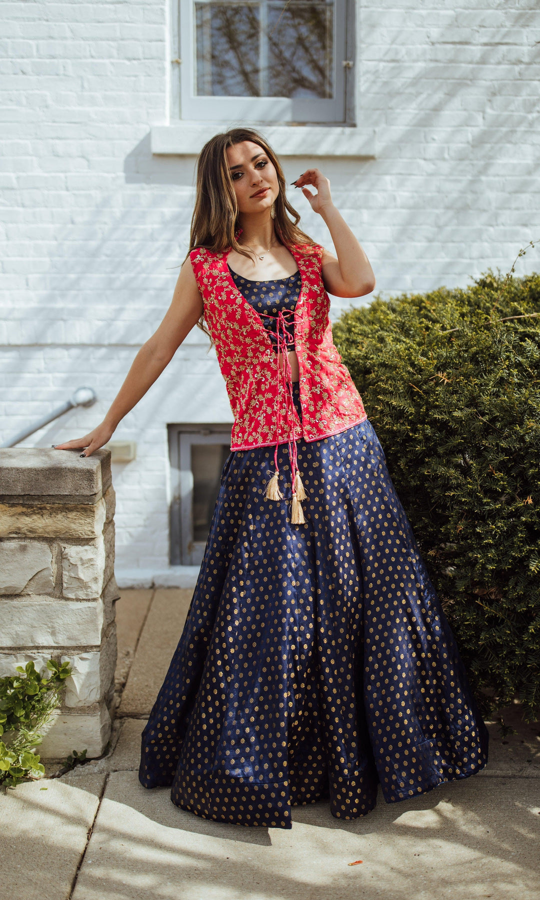 Sharara Lehenga Choli Set-Raas USA