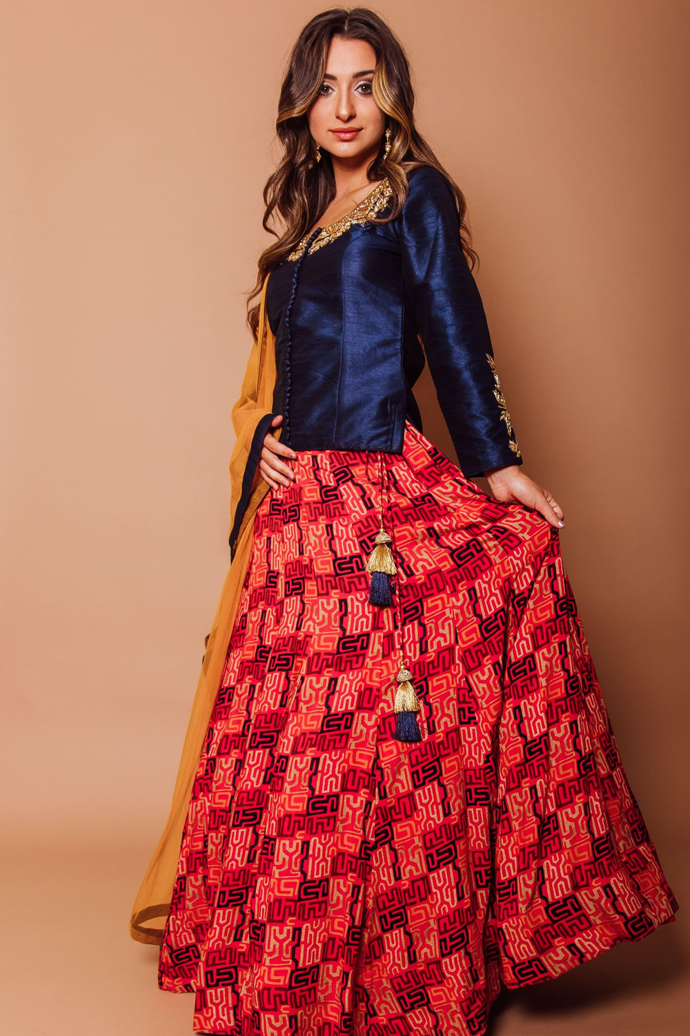 Sharara Suit with Embroidery-[comfort-first-design]-[lightweight]-Raas