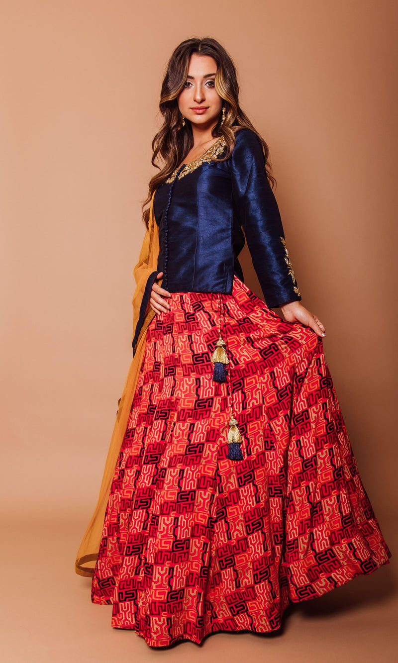 Sharara Suit with Embroidery-[comfort-first-design]-[lightweight]-Raas