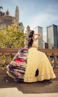 Tie-Dye Lehenga Choli-[haldi_outfit]-Raas