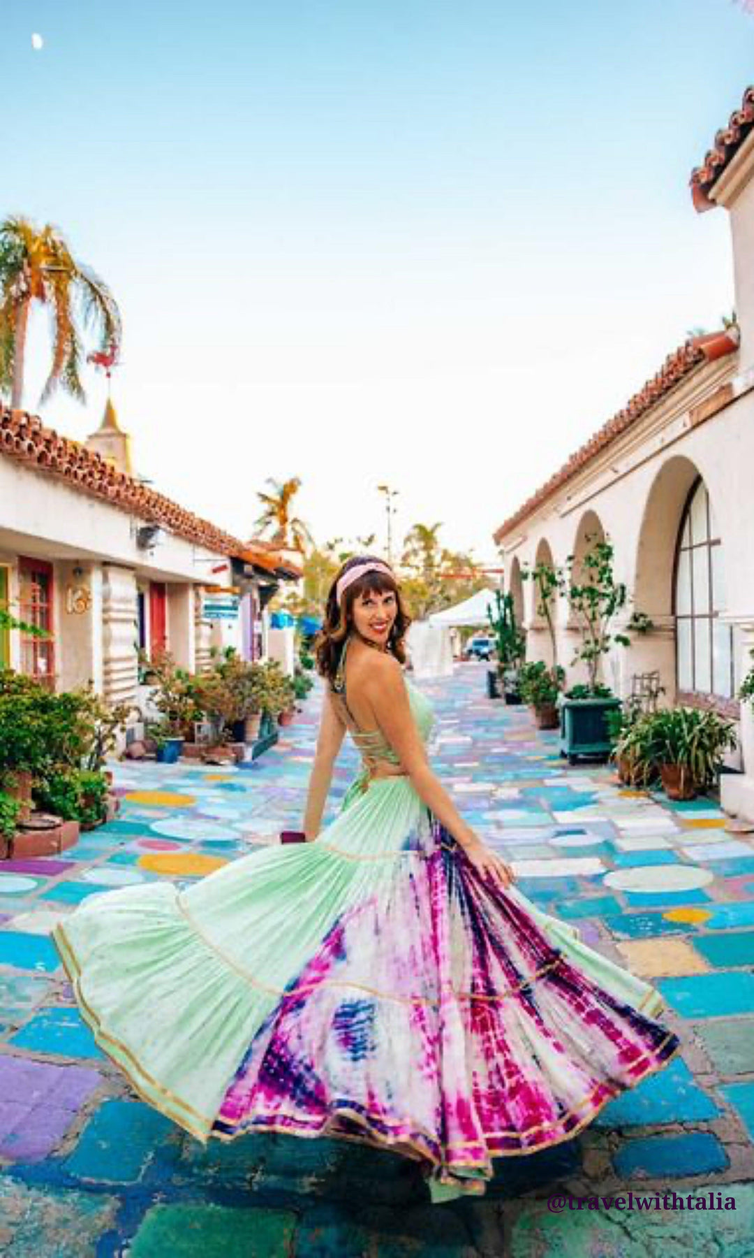 Tie-Dye Lehenga Choli Set-Raas USA