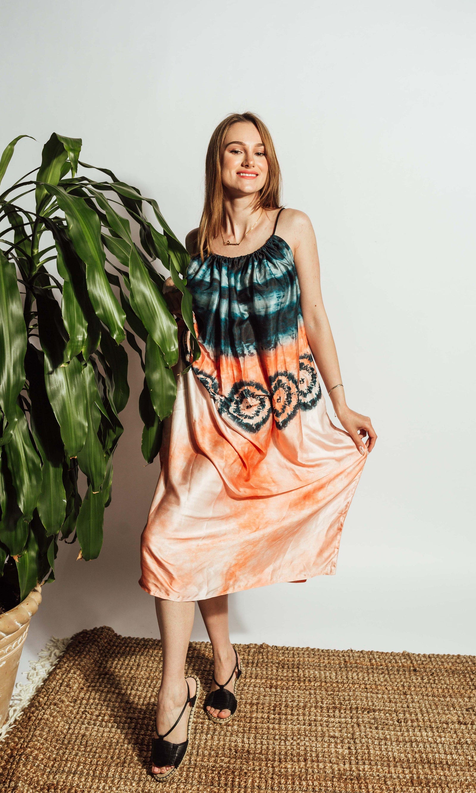 Tie Dye Midi Dress: Modern Indian Elegance