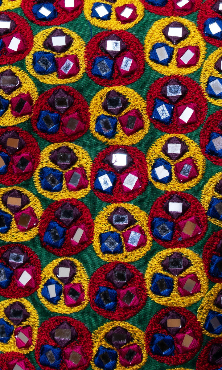 Tropical Full Flare Bandhej Chaniya Choli-[mirror work]-Raas