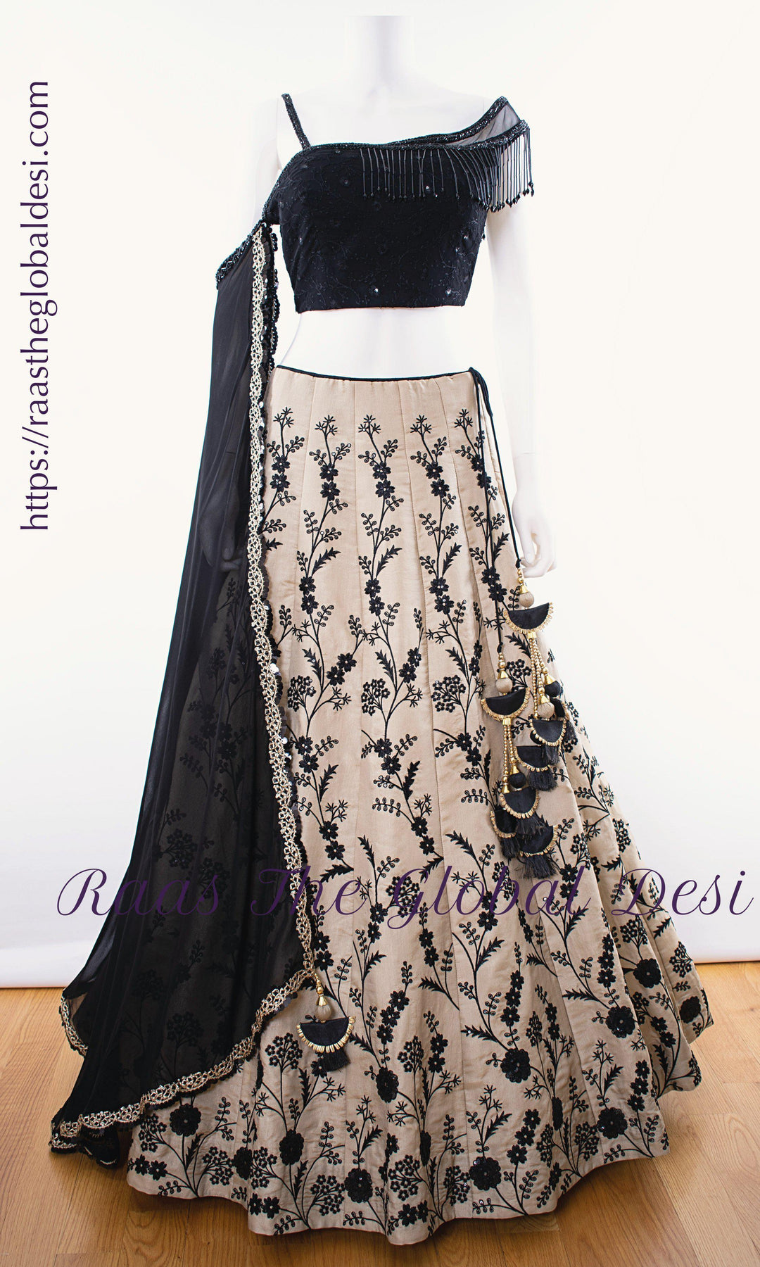 Gorgeous Black Silk Lehenga Choli set - Dress me Royal