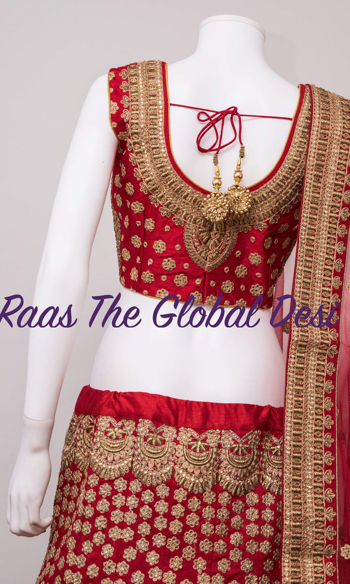 Red Lehenga - CC1649 - Chaniya choli