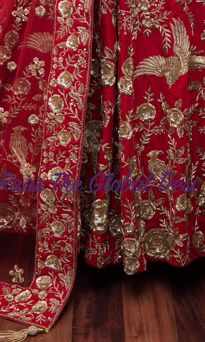 Velvet Lehenga - CC1647 - Chaniya choli
